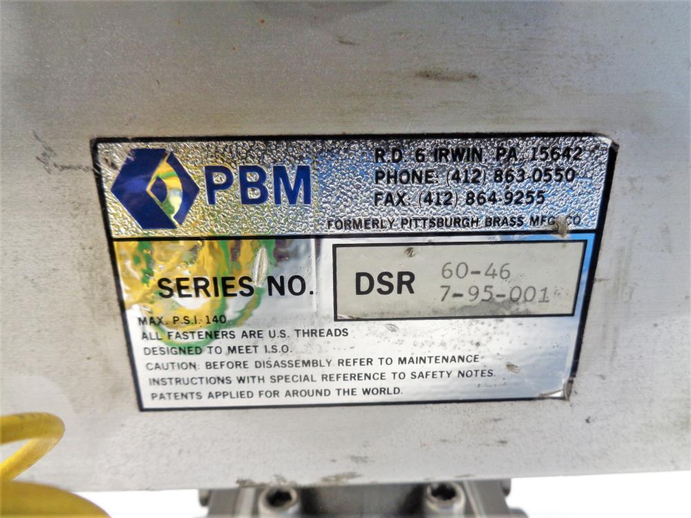 PBM 1" NPT Actuated 3-Way Ball Valve, Stainless Steel, MPH-34-S2/P0C0H64D